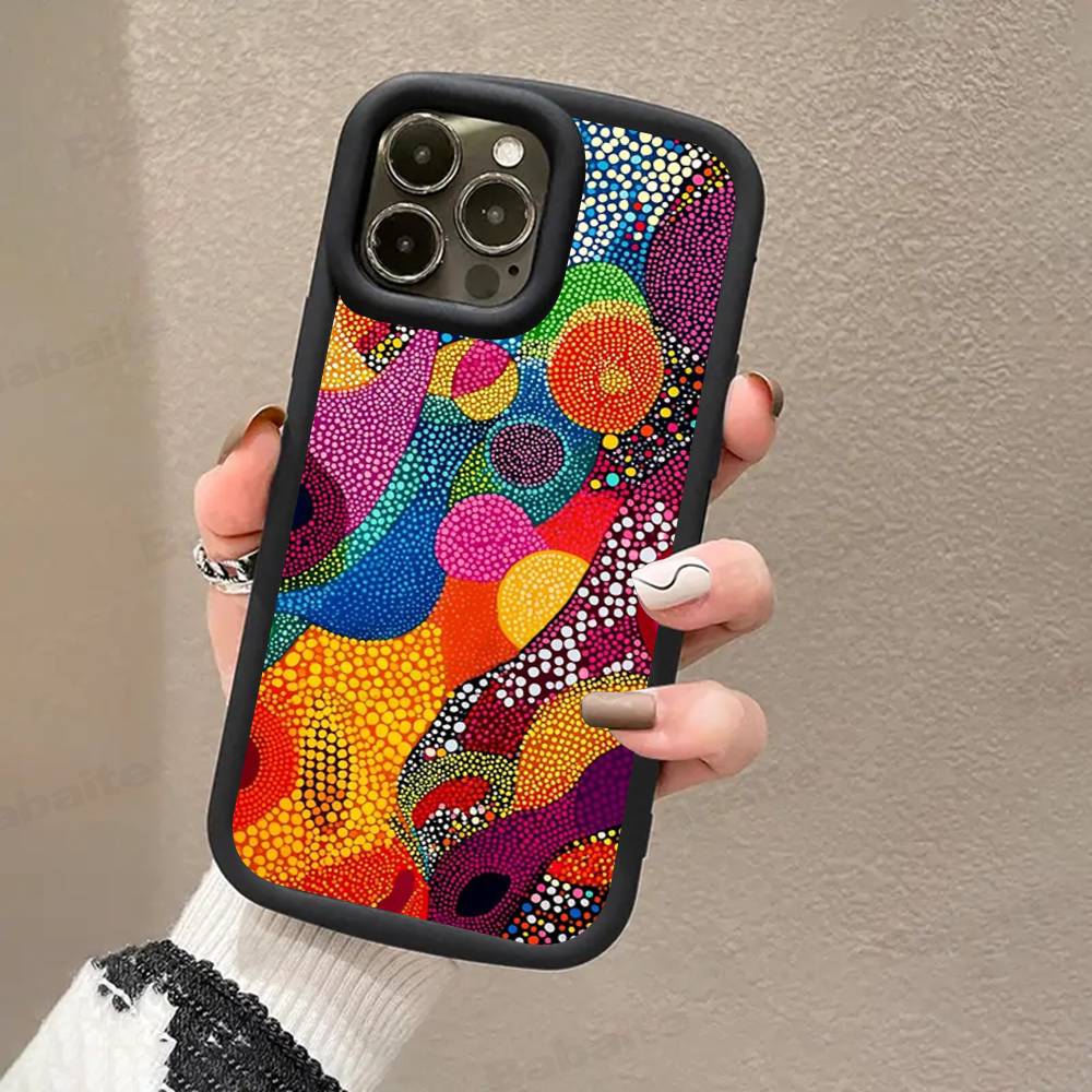 Popular Art Y-Yayoi KusamaS Phone Case For iPhone 17 16 15 13 11 12 14 Pro Max Plus Silicone Cover Shell