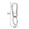 5Pcs Carabiner Clip Keychain Metal Carabiner Shape Key Ring Keyring Key Holder Clips Hook Holder Organizer For Car Keys