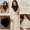 Soft Plush Triangle Scarf Leopard Print Winter Neck Warmer Office Faux Fur Scarf  Outdoor