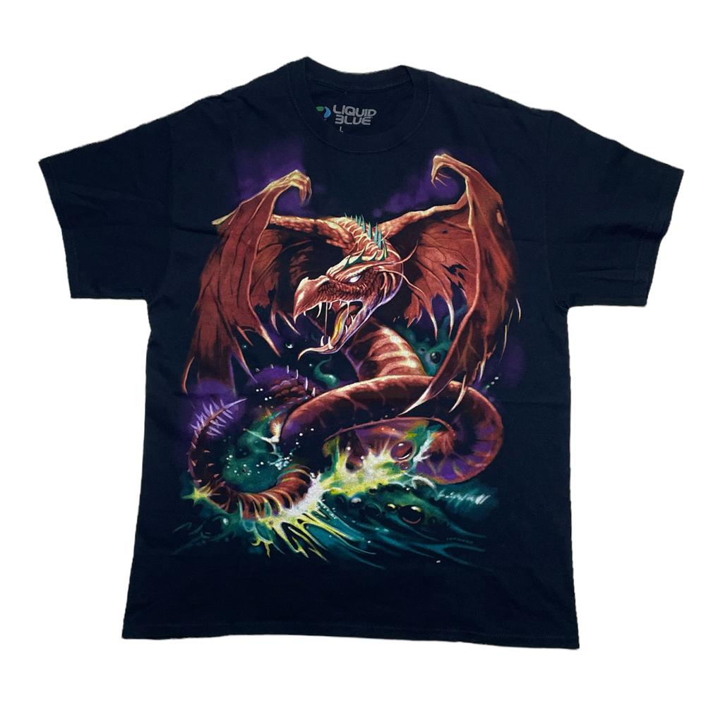 

Футболка унисекс Y2K Liquid Blue Dragon Aop