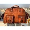 Handgemachtes Reisegepäck aus echtem Leder, Weekender, Weekender, Turnbeutel