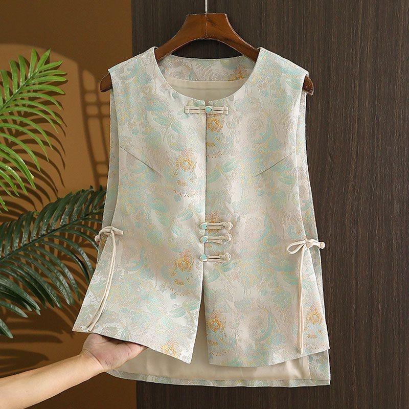 

Vest jacquard button women s 2025 new high-end vest top M (under 50kg recommended)