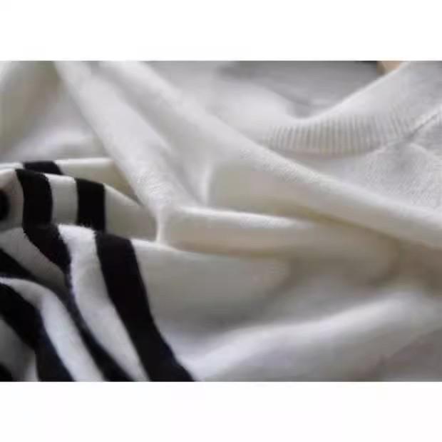 Code Division High Neck Striped Women's Sweater: Fashionable Autumn/Winter Long Sleeve Loose Fit Top