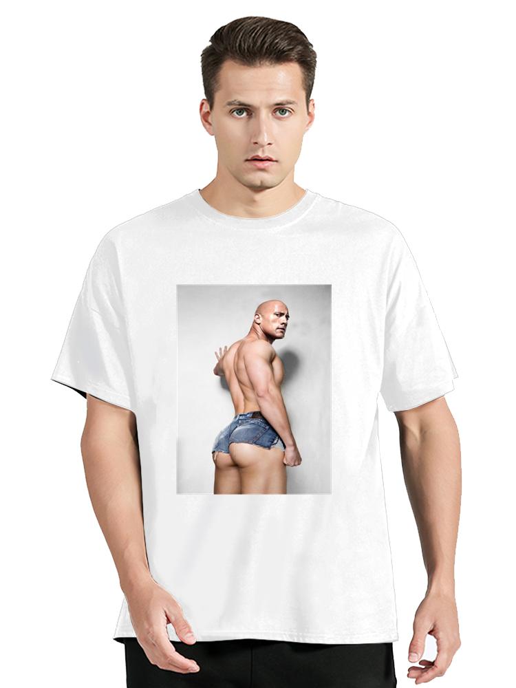 Dwayne Johnson Rock Hard Bottom T-Shirt Lustiges Grafik-T-Shirt Unisex Unisex Sommer Oberteile Freizeit-T-Shirts Kleidung Übergroßes T-Shirt