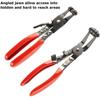 Hose Clamp Pliers Automotive Flat and 45° Angled Flat Band Hose Clamp Plier for Hose Installations of Low Radiators Ring Type