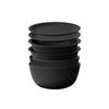 Like-it Colander & Bowl, Microwave Safe, 6-Piece Set, Black, Made In Japan, Can Drain Water, and Heat-Resistant Bowls, Also Suitable for Rinsing Rice