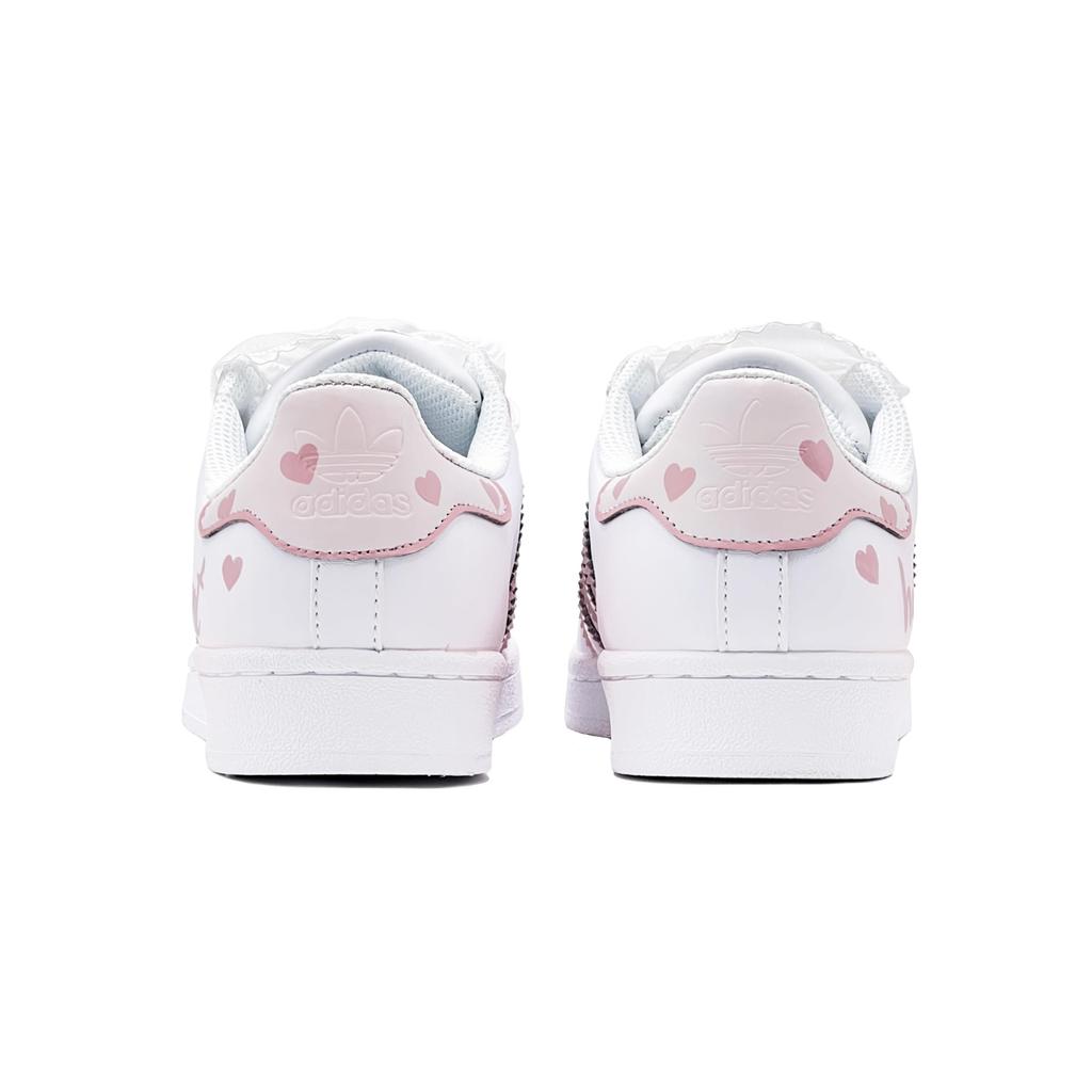adidas Originals Superstar 2 Serce Graffiti Serce Niskie Buty Skateboardowe Unisex Różowy Biały IH8659(TeamS1-HeartS-BOX)