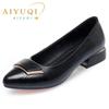 Fashion AIYUQI Dress Shoes Women Fashion 2025 New Genuine Leather Women Spring Shoes Non Slip Low Heel Lady Office Shoes