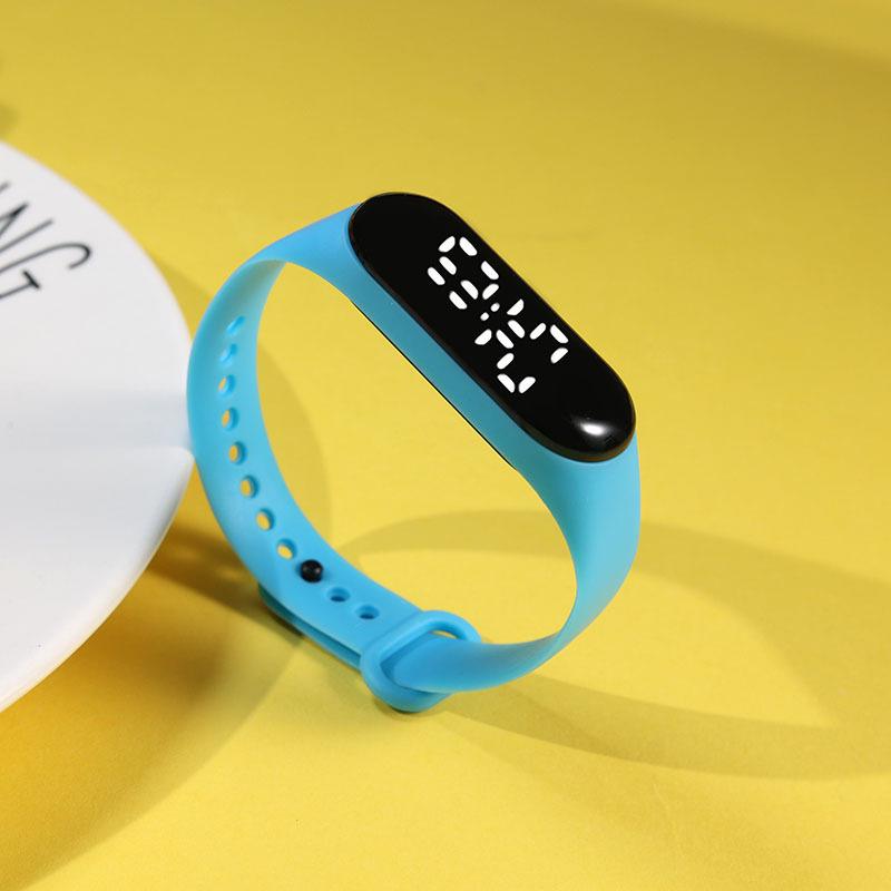 Waterproof White Light LED Sports Watch for Primary & Middle School Students
