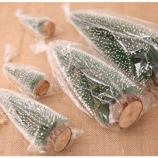 Mini Pine Needle Christmas Tree Decor for Tabletop or Window Display