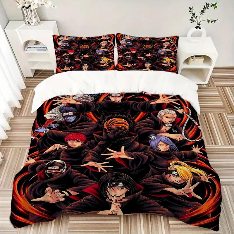 3pcs Naruto Characters Bedding Set: Perfect for Bedroom or Guest Room. Soft and Comfortable with No Core Included Yy251009205
