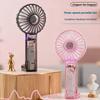 Cute Cartoon USB Charging Portable Handheld Fan for Outdoor Use with Three-speed Large Wind Power and Small Desktop Fan Size