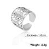 Vintage Filigree Flower Ring Women Open Adjustable Stainless Steel Aesthetic Rings Jewelry Wedding Engagement Gift