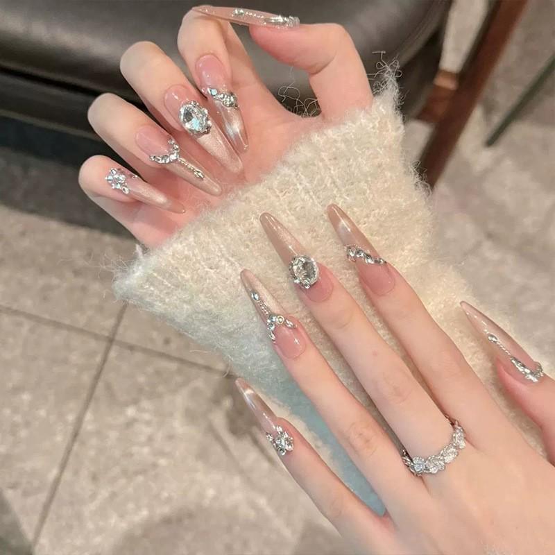 Wearable Sweet Cute High-End Handmade Nail Art Tips False Nails