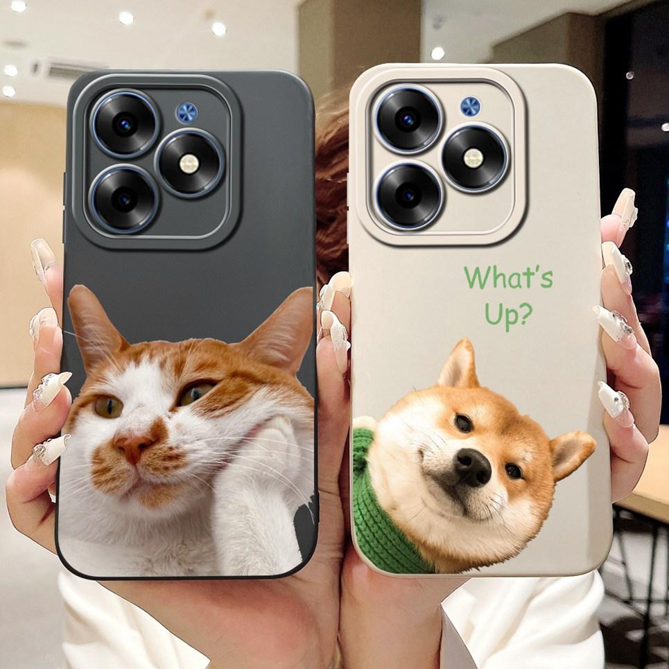 For Cover Tecno Spark Go 2024 Lovely Panda Funny Animals Meme Funda Etui For Tecno SparkGo 2024 Soft Liquid Silicone BG6 Cases