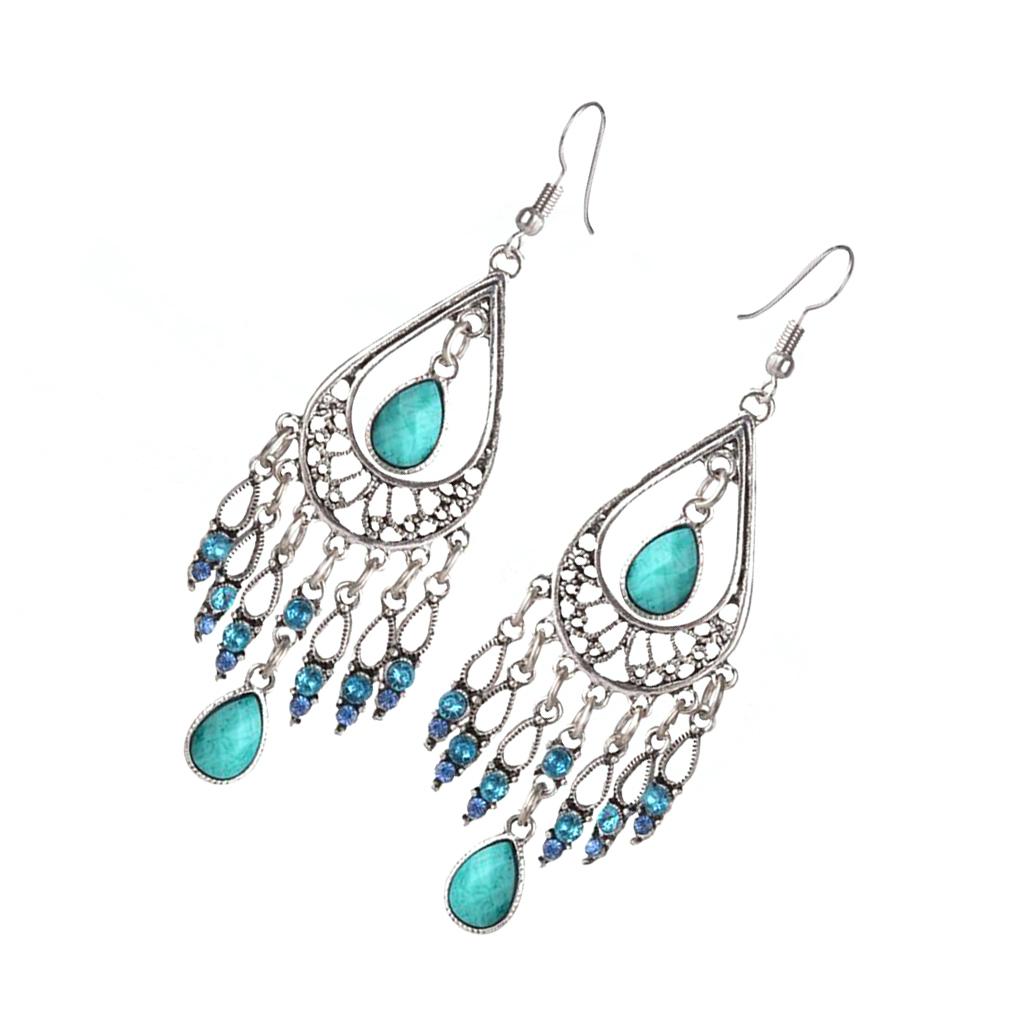 Bohemian Style Tassel Earrings Women Girls Long Fringe Dangle Earrings Female Vintage Jewelry