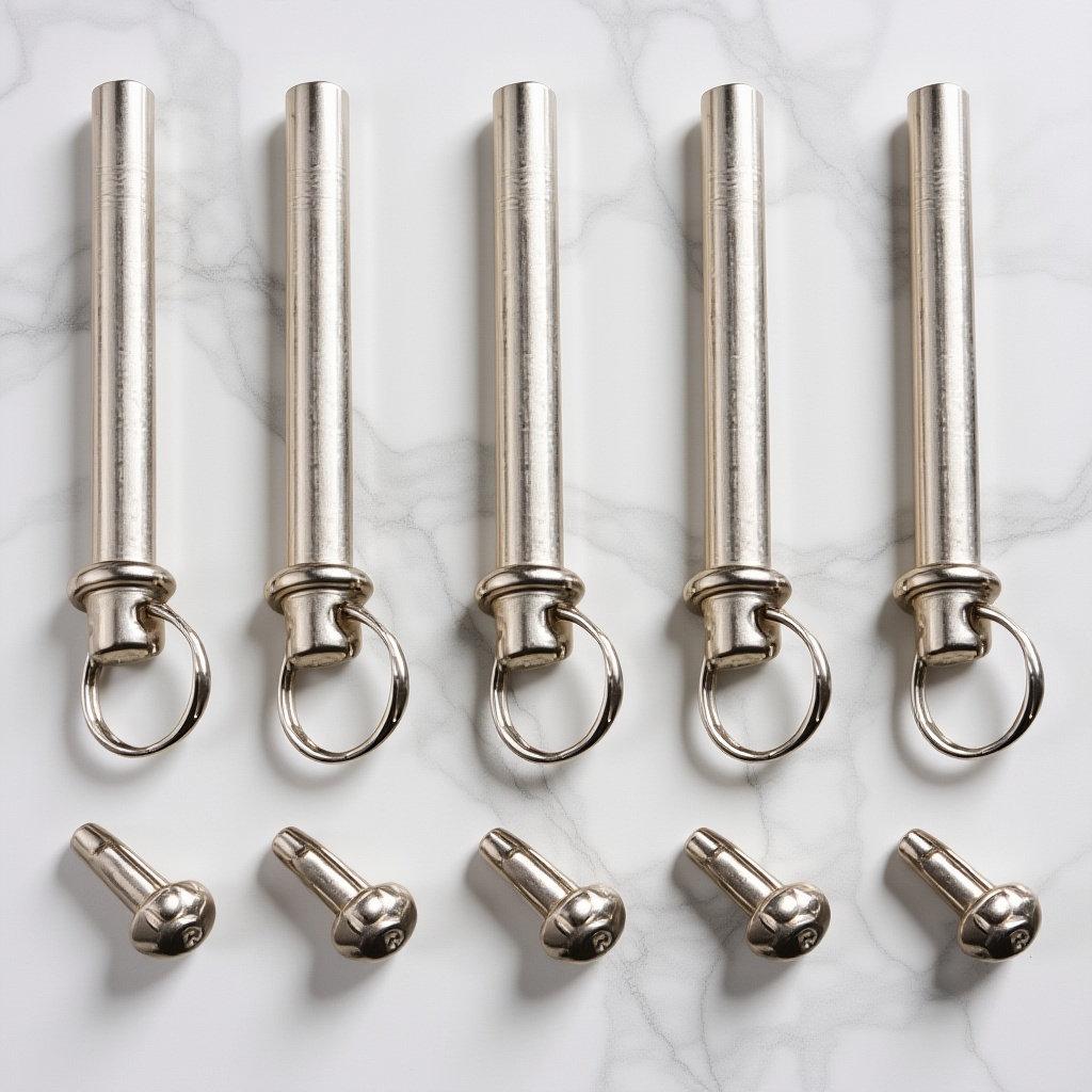 

5Sets Professional Folding Fan Shaft Rivet and Nut Kit Silver Plated Metal Fasteners for Handheld Fan Repairing and Maintenance 3X0.8X0.8CM
