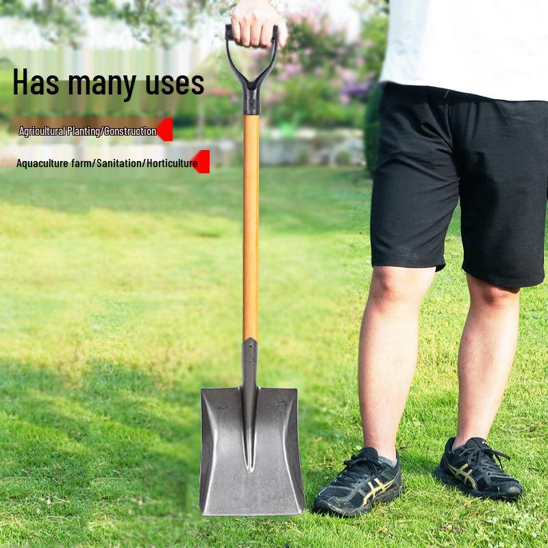 Large Manganese Steel Gardening Shovel for Digging, Planting Trees, Flowers, Vegetables – Thickened Iron for Agricultural Use