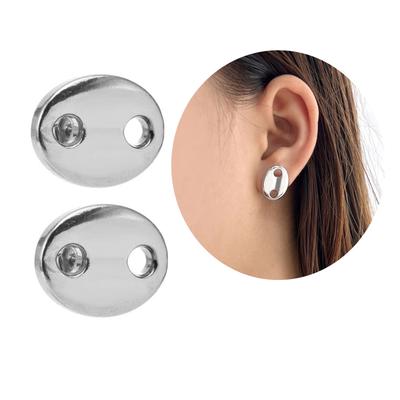 Edelstahl Kaffeebohnen Design Ohrstecker für Damen Mädchen Mode Schmuck Accessoire für Geschenke Verhindert Allergien