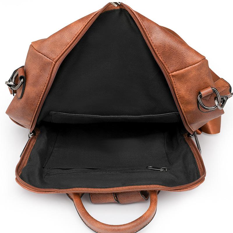 Winter new retro fashion women's backpack large capacity backpack women's backpack