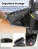 KEMIMOTO UTV Lower Door Bags 1680D Storage Bag with 70mm Knee Pads Compatible with Polaris RZR 200 2022-2025 with Stock Doors