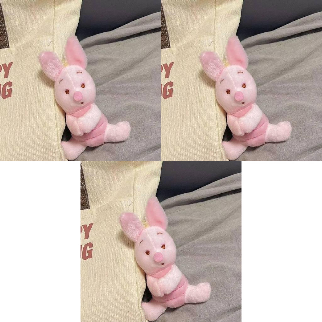 Cute Pig Plush Keychain Sleeping Series Stuffed Toy Bag Ornament Red Book Style