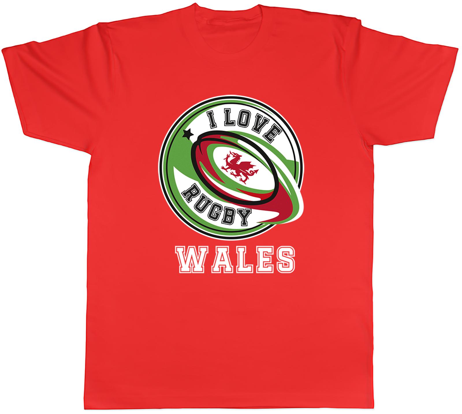 I Love Rugby Welsh Wales Fan Supporter Unisexs TShirt Tee Gift Top S