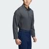Adidas Aeroready Core Polo Shirt Solid Color Logo Golf Long Sleeve Polo Men Polo Shirts Dark-Gray HZ9226