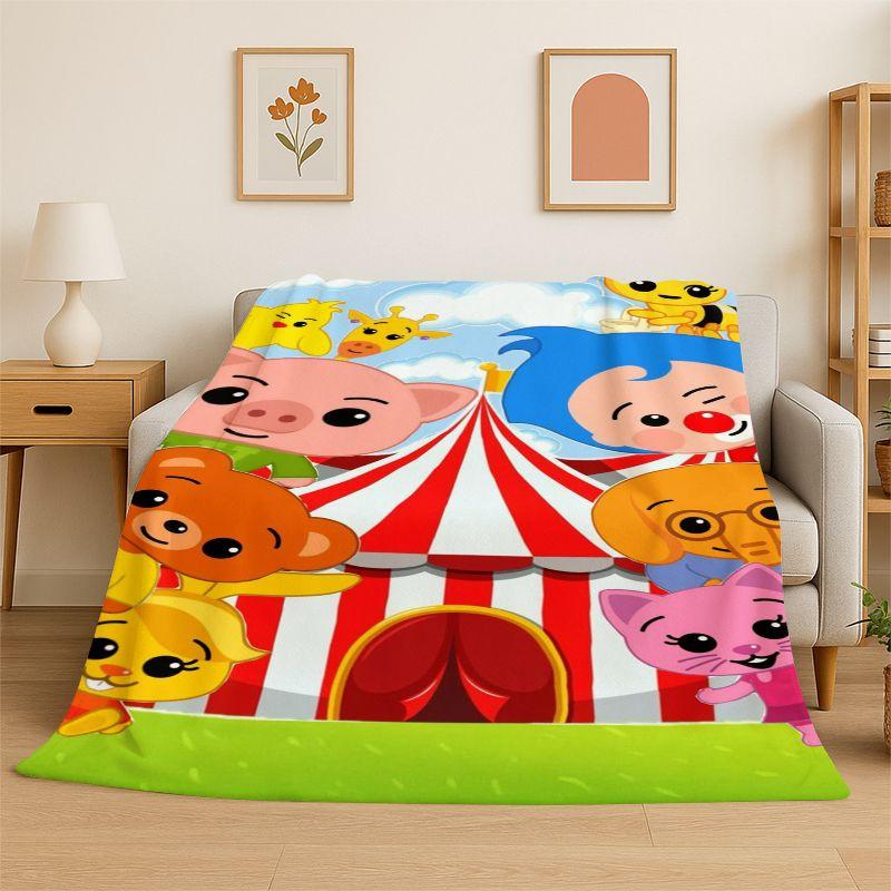Coperta Morbida in Flanella Plim Plim Cartone Animato, Coperta Accogliente per Letto, Divano, Poltrona, Camera da Letto, Soggiorno, Viaggio, Picnic, Campeggio