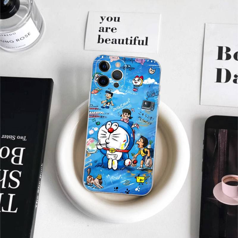 Cartoon D-Doraemons Fit For IPhone 16 15 Promax Phone Case IPhone 14 11 12 High End 13 Pro Silicone