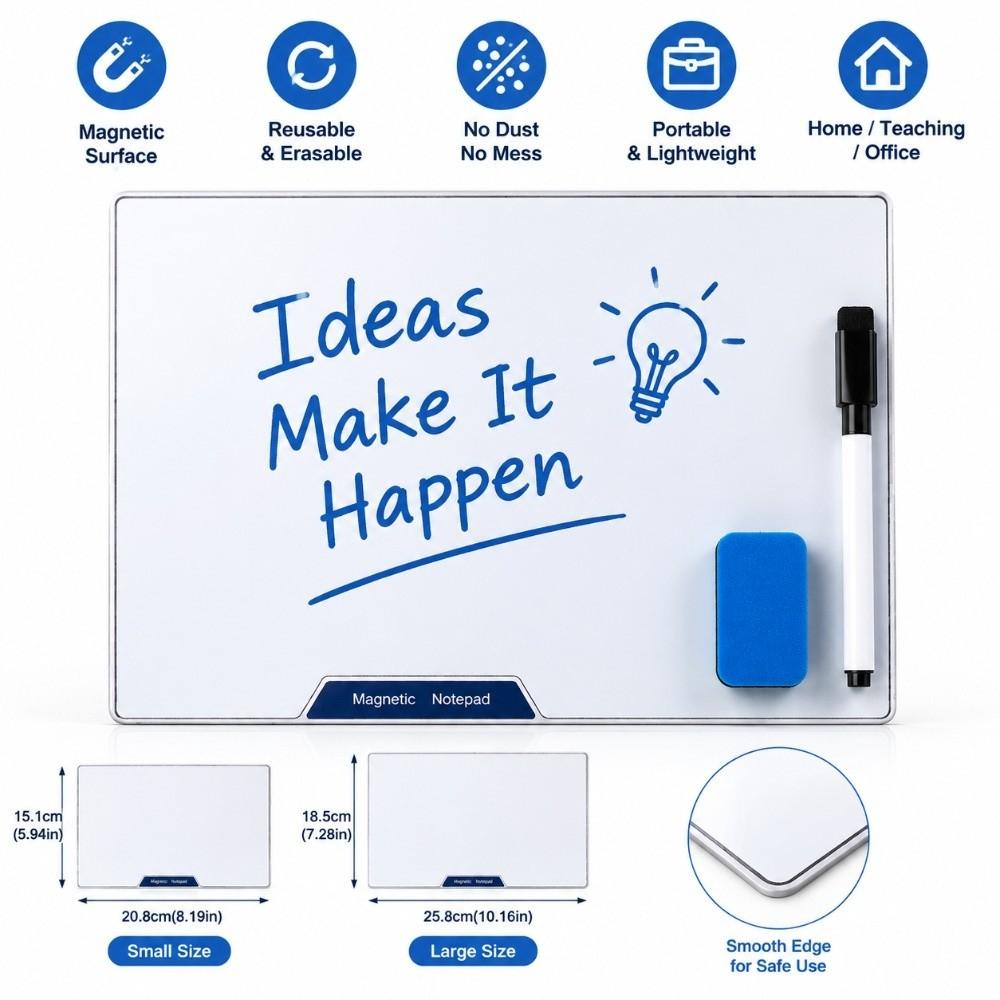 Magnetic Whiteboard Lightweight Frame Erasable Drawing Board Dry Erase White Board Home Teaching