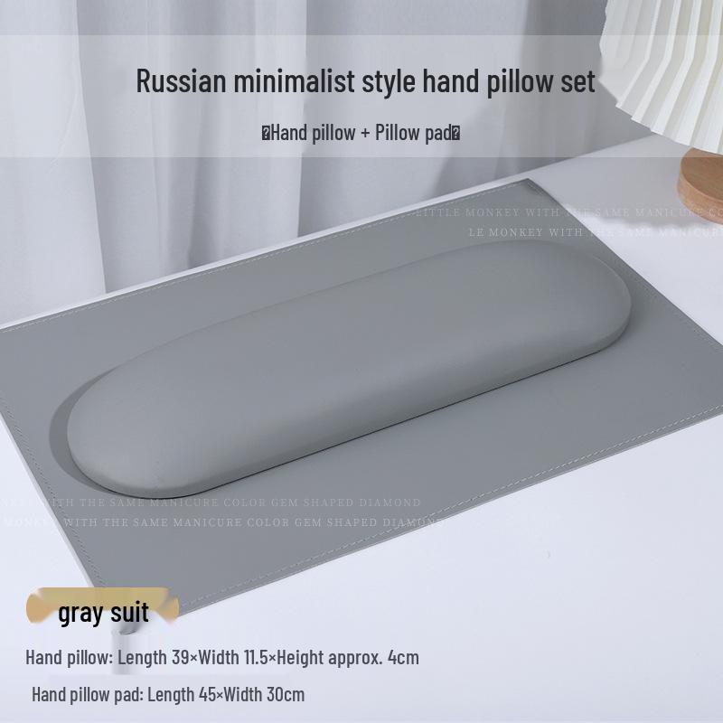 

Русский Минималистичный Набор Подушек для Нейл-арта: Кожаный коврик для рук, устойчивый к пятнам, и кремовый настольный коврик