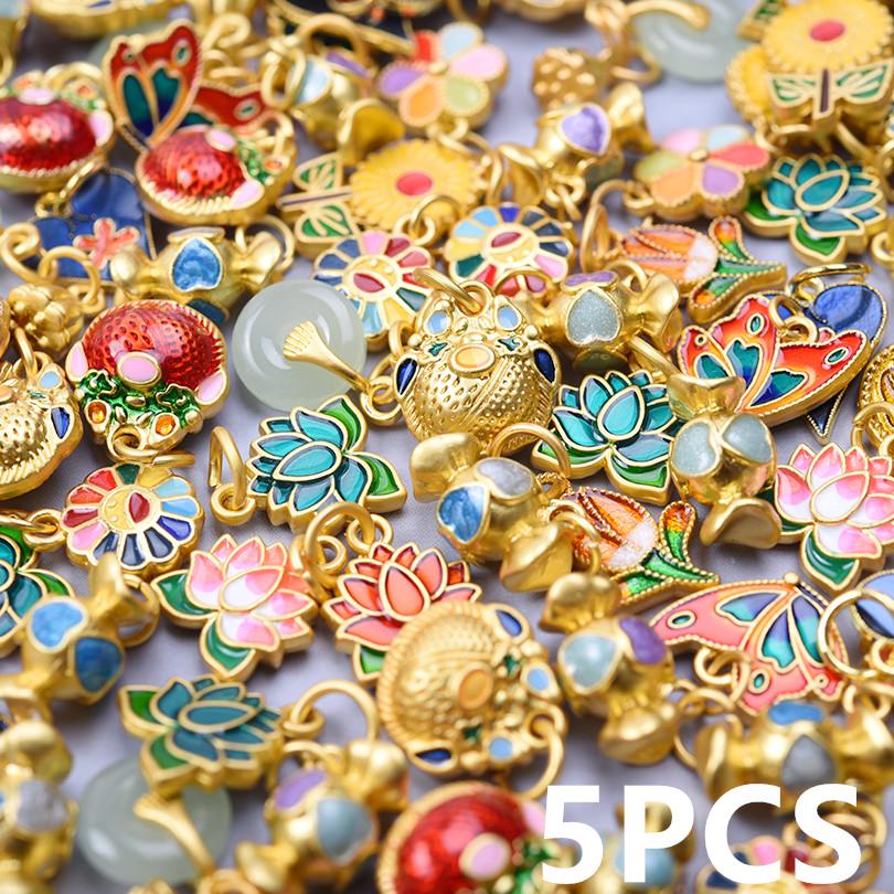

5/10/15 Random Mixed Plant Enamel Flower Charms For Jewelry Making Bulk Diy Girl Women Accessories Lotus Pendant Heart Materials