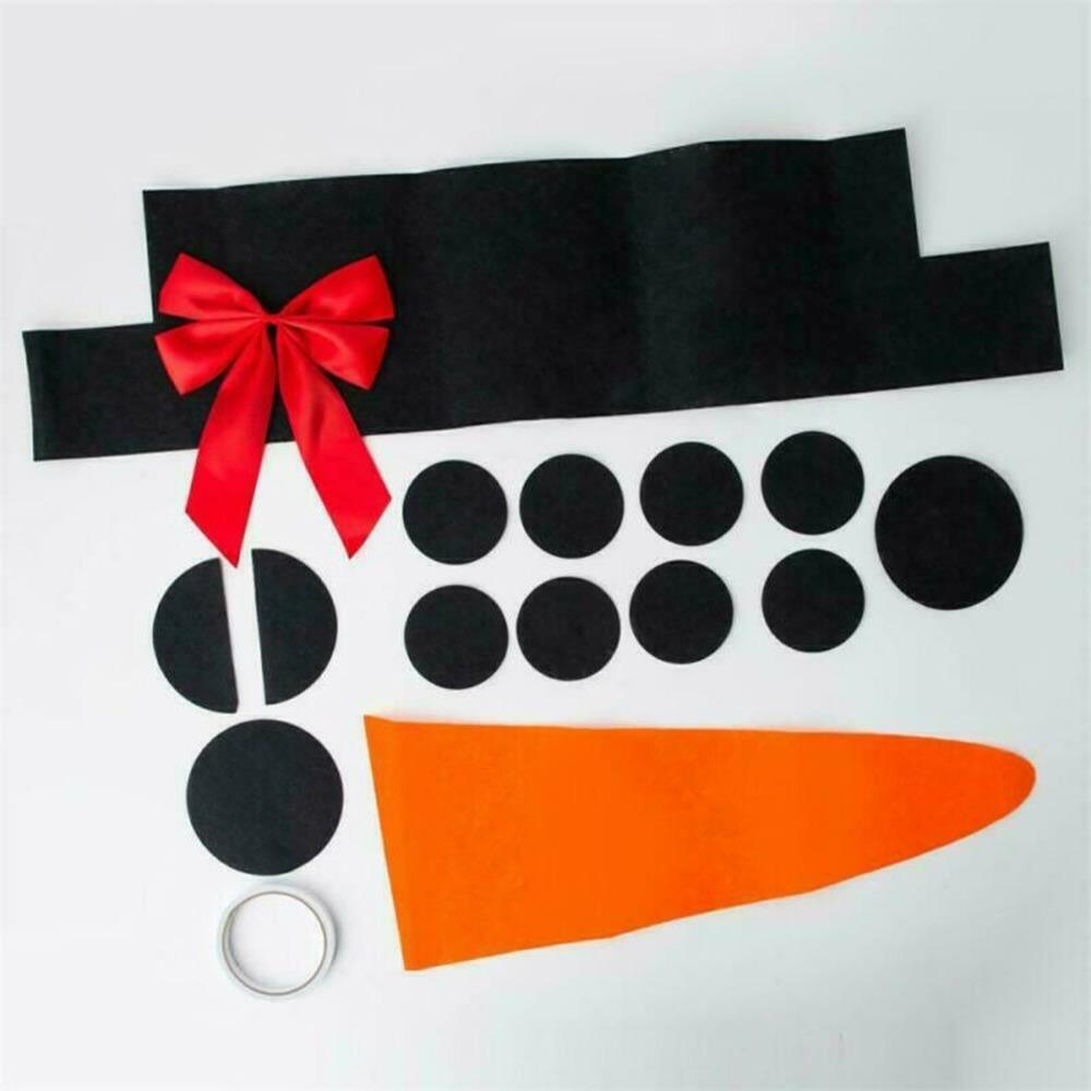 Christmas Theme Garage Door Decor DIY Snowman Elk Hat Bow Xmas Party Funny Decoration Props Supplies