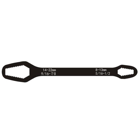 Universal Double Ended Wrench Automotive Bicycle Maintenance Plumbing Wrench 8-22mm Self-Tightening Adjustable Spanner