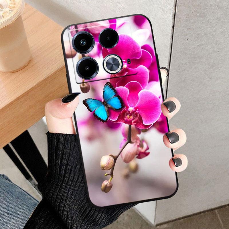 For Infinix Note 40 4G Phone Case X6853 Black TPU Back Cover For Infinix Note 40 Cases Soft Silicone Shell Note40 Funda Bumper
