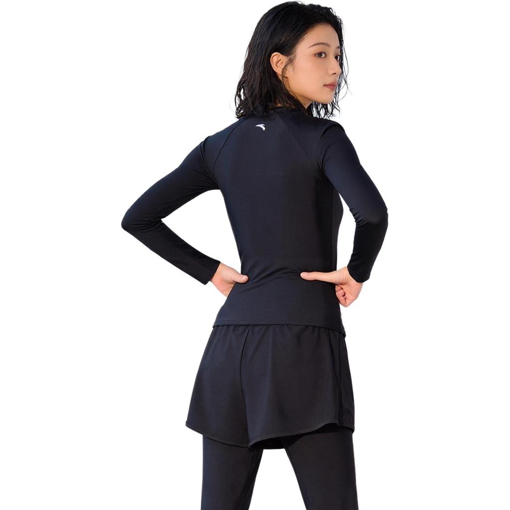 Anta High Elastic Fabric Slim Fit Sun Protection Long Sleeve Two Piece Swimsuit Women swimwear 1826332420