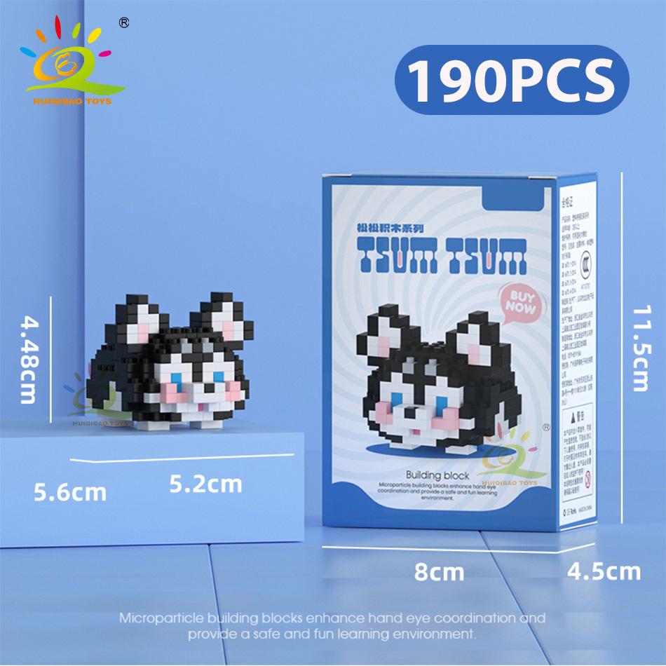 MINI Süßer Haustier Hund Katze Modell Baustein Mikro Set Kinder Stadt Cartoon Tier Diamantsteine Lernspielzeug für Erwachsene