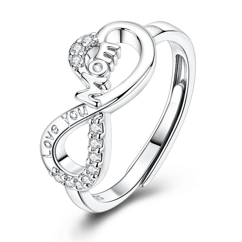 Luminous Firefly 925 Silver Ring Sparkling Rainbow Color Heart Wishbone Flower Original Rings For Women Wedding Jewelry