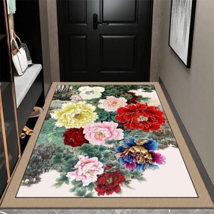 New Chinese Style Living Room Large Area Carpet Entrance Bedroom Carpet Anti Slip and Dirt Resistant