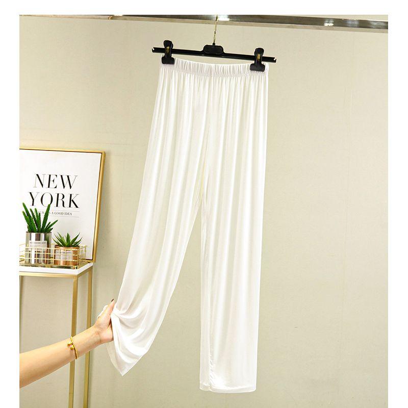 

Modal Thin Loose Outer Wear Home Casual Pants White 2XL (75.00 kg-85.00 kg recommended