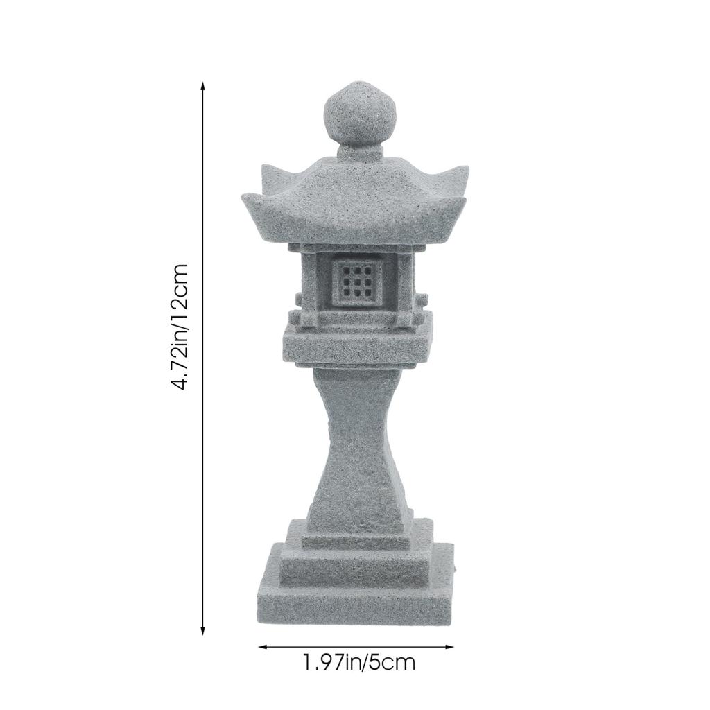 FOMIYES Replica Stone Lantern Sand Table Pavilion Model Zen Garden Tower Mini Tower Ornament Miniature Tower Ornament Aquarium Pavilion Model