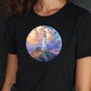 T-Shirt Women Lighthouse Portrait Motif Cotton Size XS To 3XLWill Open In New Window or Tab
