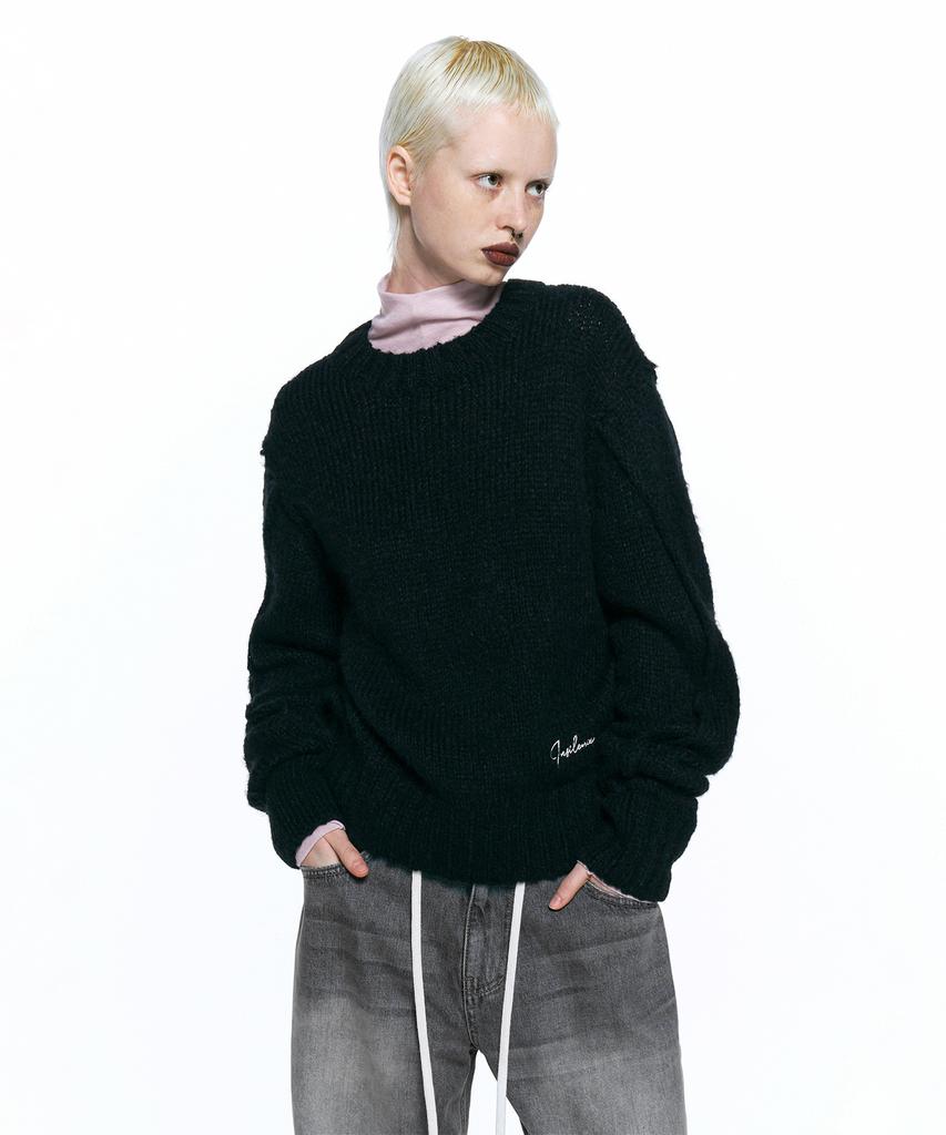 INSILENCE WOMEN Italian Alpaca Wool Knit Black