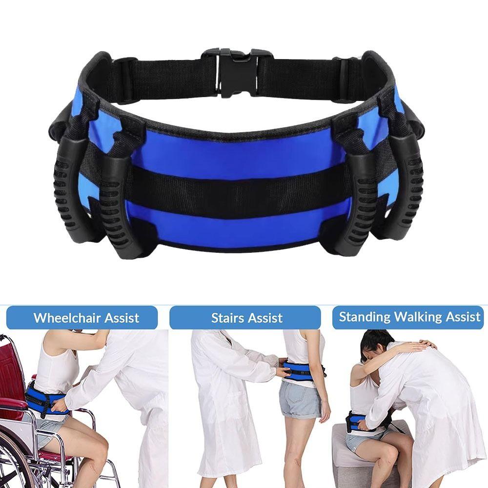 Anti-Slip Elderly Transfer Belt 6 Nylon Padded Handles Lifting Belt Gait Belt for Seniors  Handicap