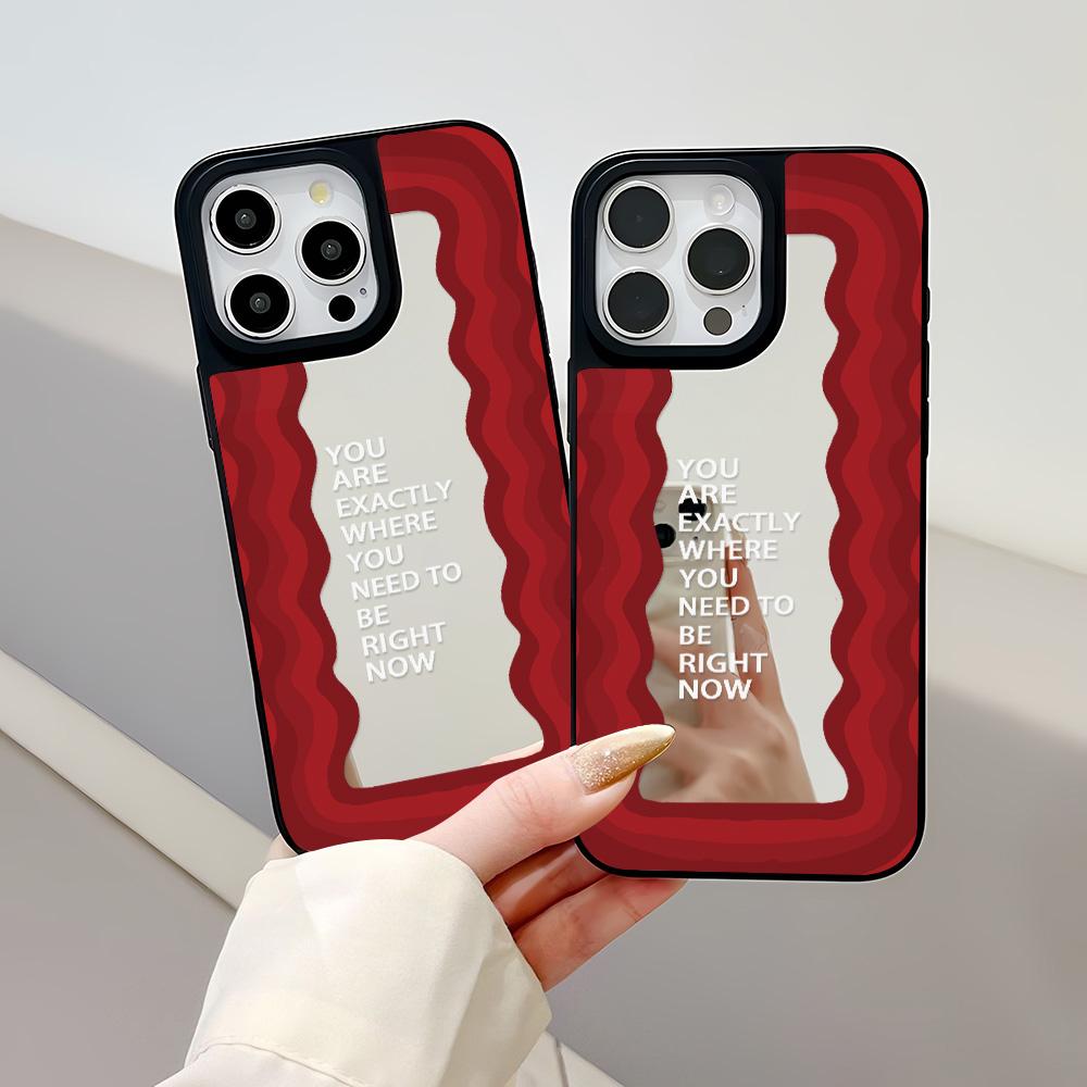 Mirror Phone Case for iPhone 15 11 13 14 for 15 16 Pro Max 12 13 16 Pro Cloud Flower and Animal Cute Style Phone Case