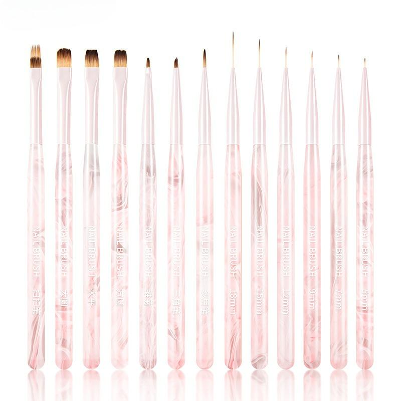 13 Piece/set Nail art pen Acrylic rod nail art painting brushes 13pcs