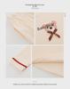 Women's Cotton V-Neck Pajama Set - Long Sleeve, Solid Color, Bear Print, Loose Fit, Spring/Autumn