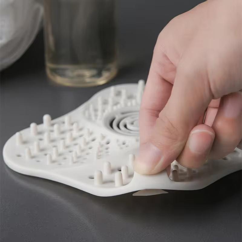 Sink Filter Hair Catcher Bathtub Drain Cover Plug Sink Mesh Filter Silicone Anti Odor Floor Drain Drain Hole Plug Sewer Hair Pad