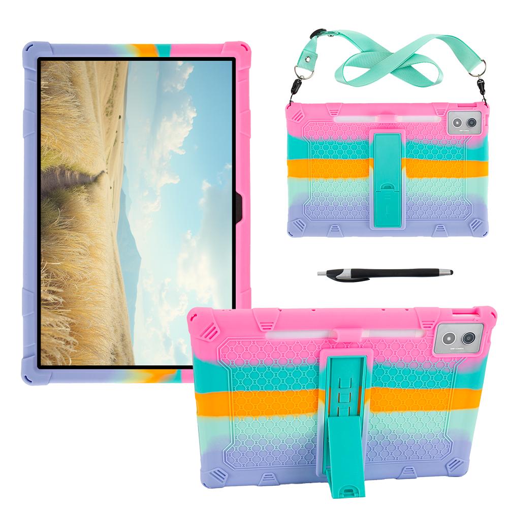 Kindertas voor Tab P12 12,7 inch TB-370FU Xiaoxin Pad Pro 12,7 TB375FC TB373FU Siliconen Tablethoes met Riem & Pen Pad Pro 12.7 TB375FC
